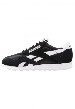 Reebok Classic CLASSIC LEATHER NYLON BREATHABLE UPPER SHOES Baskets Basses Black/white Femme