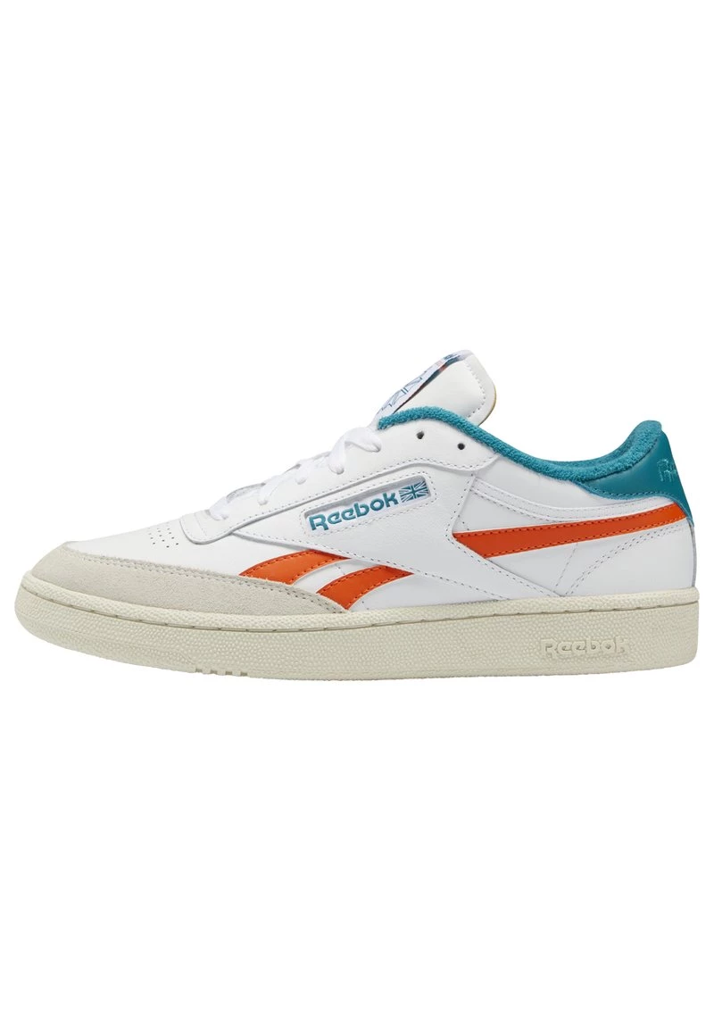 Reebok Classic CLUB C REVENGE UNISEX Baskets Basses Ftwr White/pump Orange/seaport Teal 1 Reebok Classic CLUB C REVENGE UNISEX Baskets Basses Ftwr White/pump Orange/seaport Teal