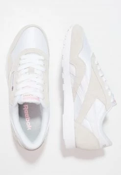 Reebok Classic Femme CLASSIC LEATHER NYLON BREATHABLE UPPER SHOES Baskets Basses White/light Grey -Reebok Classic Soldes Magasin 3302f82977124d2aa533ca12338640ab
