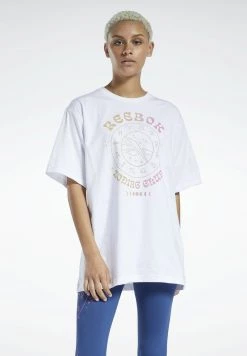 Reebok Classic Femme SUPERNATURAL T Shirt Imprimé White