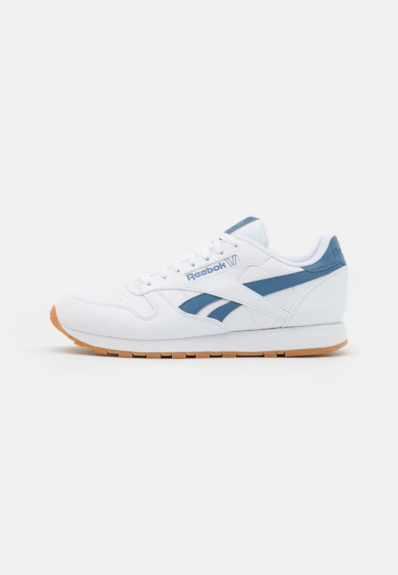 Reebok Classic CL VEGAN UNISEX Baskets Basses Footwear White/blue Slate 1 Reebok Classic CL VEGAN UNISEX Baskets Basses Footwear White/blue Slate
