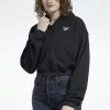 Reebok Classic Femme Sweat à Capuche Zippé Black