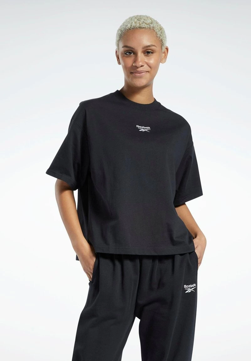 Reebok Classic T Shirt Basique Black Femme 1 Reebok Classic T Shirt Basique Black Femme