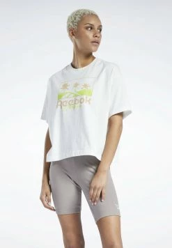 Reebok Classic T Shirt Imprimé White Femme