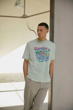Reebok Classic Homme DESTINATION TEE T Shirt Imprimé Light Sage