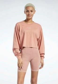 Reebok Classic LONG SLEEVE Sweatshirt Red Femme