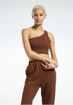 Reebok Classic Femme CLASSICS RIB ONE SHOULDER TANK Débardeur Brown