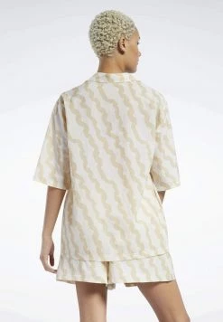 Reebok Classic Femme CLASSICS SUMMER WAVES Chemisier Beige -Reebok Classic Soldes Magasin 8617851d13374f4e95d8d4390f3d1d8c