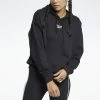 Reebok Classic Femme CLASSIC SMALL LOGO FOUNDATION CASUAL HOODIE Sweat à Capuche Black