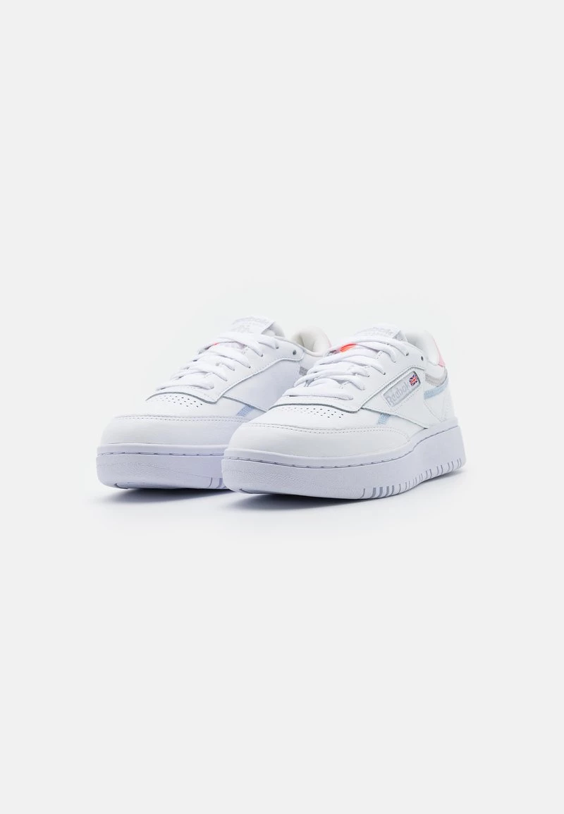 Reebok Classic Femme CLUB C DOUBLE Baskets Basses Footwear White/cold Grey/orange Fluo 3 Reebok Classic Femme CLUB C DOUBLE Baskets Basses Footwear White/cold Grey/orange Fluo – Image 3