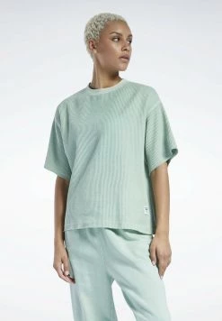Reebok Classic Femme NATURAL DYE WAFFLE T Shirt Basique Green