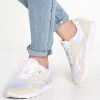 Reebok Classic Femme CLASSIC LEATHER NYLON BREATHABLE UPPER SHOES Baskets Basses White/light Grey