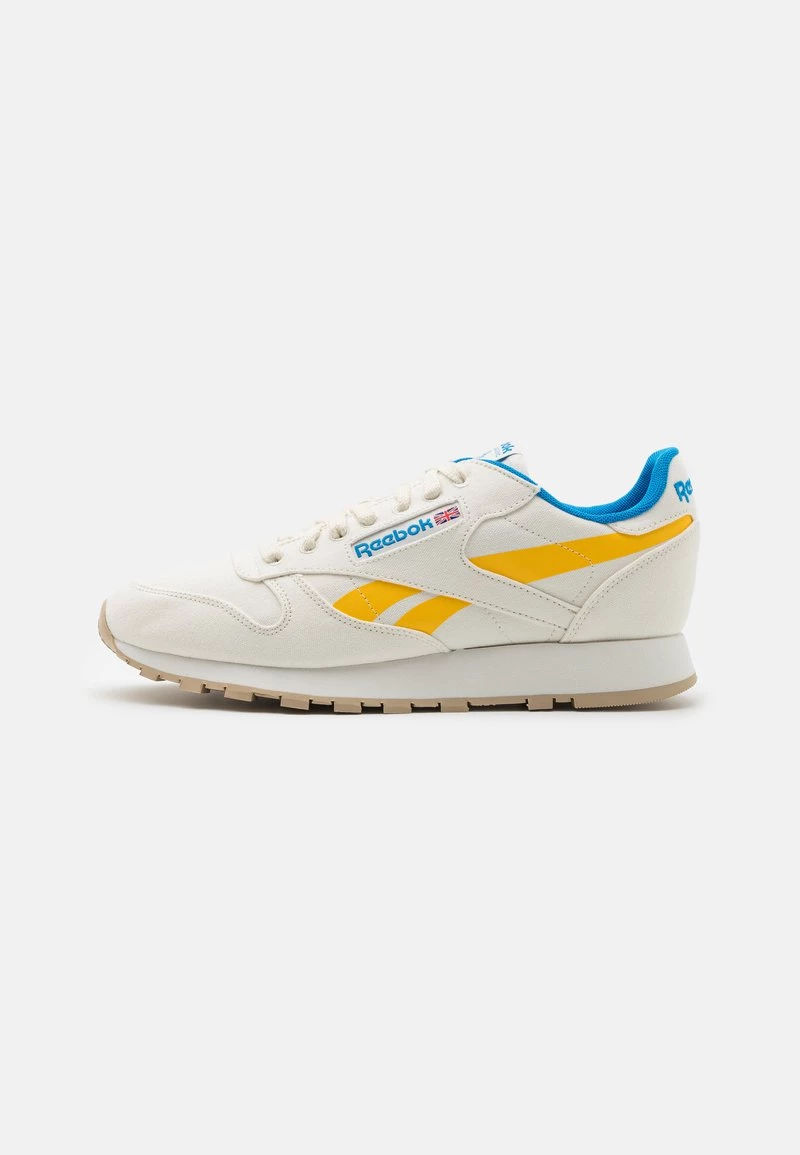 Reebok Classic Unisex CL LTHR GROW Baskets Basses Chalk/pride Yellow/horizon Blue 1 Reebok Classic Unisex CL LTHR GROW Baskets Basses Chalk/pride Yellow/horizon Blue