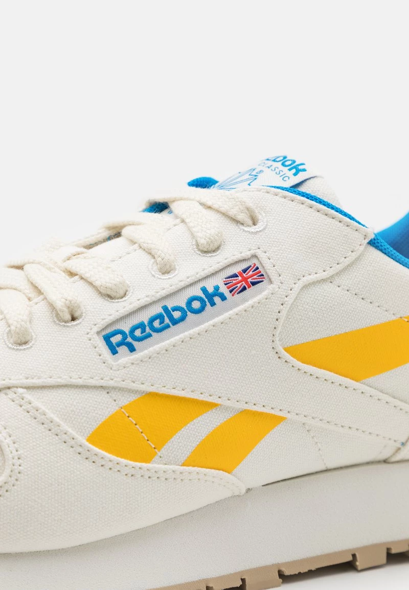 Reebok Classic Unisex CL LTHR GROW Baskets Basses Chalk/pride Yellow/horizon Blue 6 Reebok Classic Unisex CL LTHR GROW Baskets Basses Chalk/pride Yellow/horizon Blue – Image 6