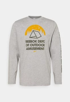 Reebok Classic Homme CAMPING GRAPHIC T Shirt à Manches Longues Medium Grey Heather