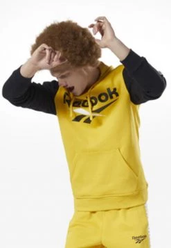 Reebok Classic Homme CLASSICS VECTOR HOODIE Sweat à Capuche Toxic Yellow