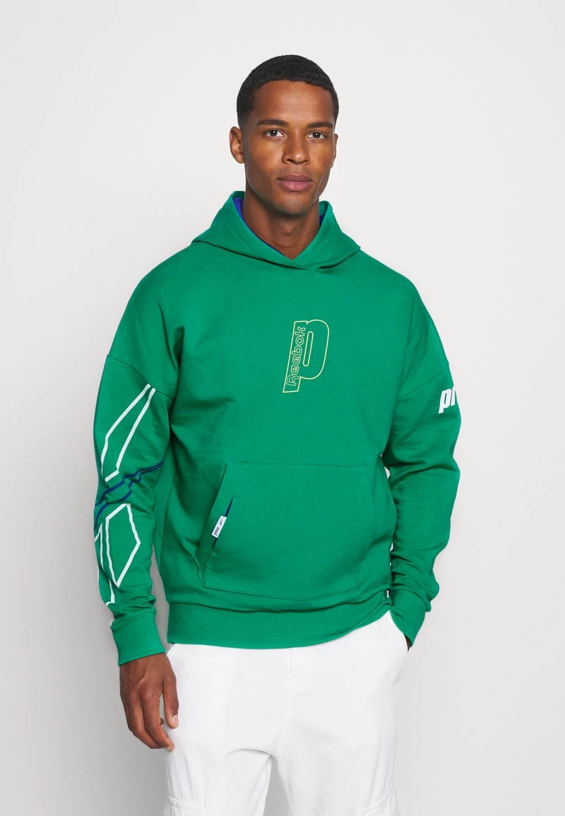 Reebok Classic REEBOK X PRINCE COLLAB HOODIE UNISEX Sweat à Capuche Court Green 1 Reebok Classic REEBOK X PRINCE COLLAB HOODIE UNISEX Sweat à Capuche Court Green