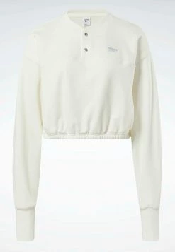 REEBOK CLASSICS FRENCH TERRY COVER UP Sweatshirt White Femme -Reebok Classic Soldes Magasin 9db65b583fd145cd82137193790cafa6